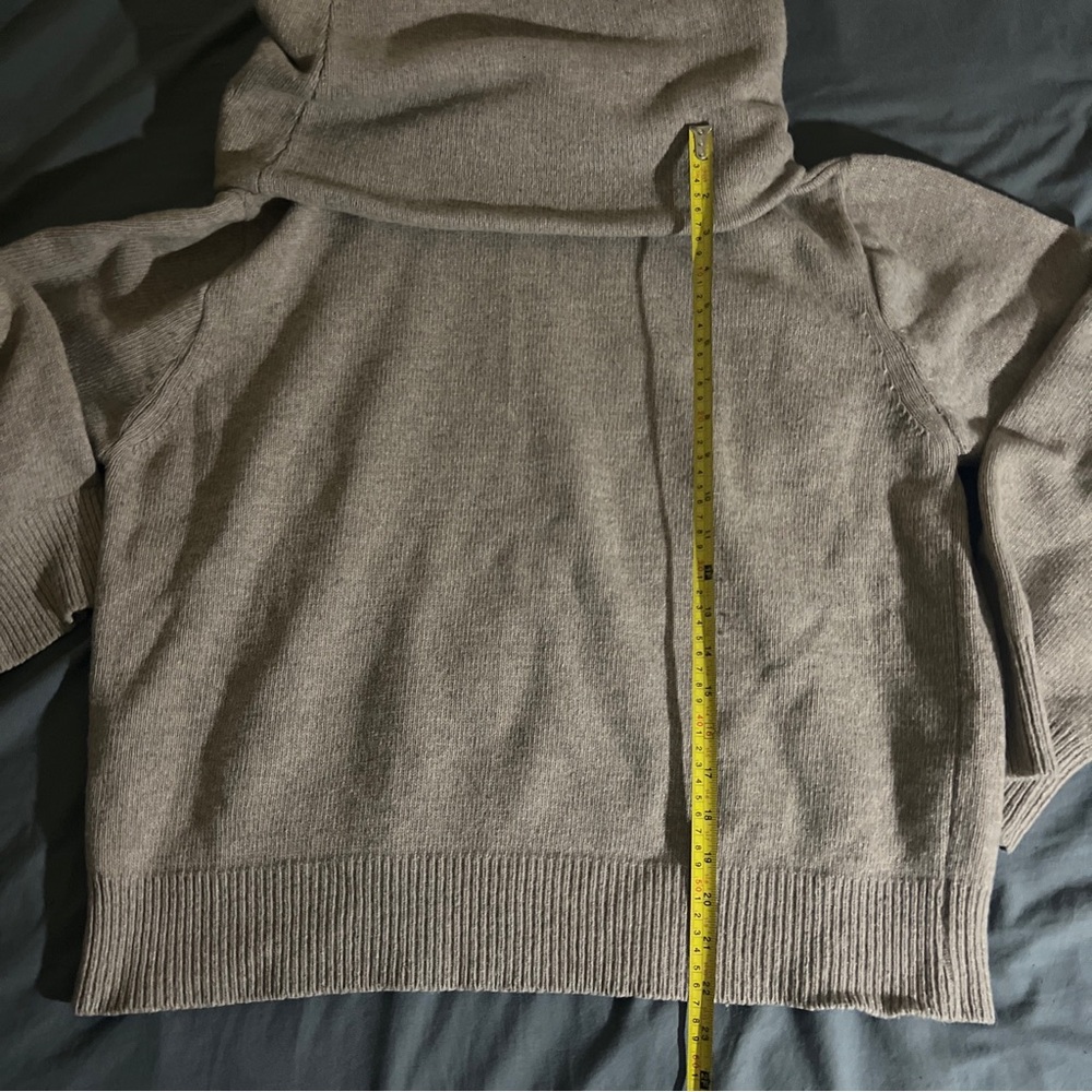 The Frankie Shop Womens Oversized Cowl neck Wool Blend Sweater Neutral Size M/L